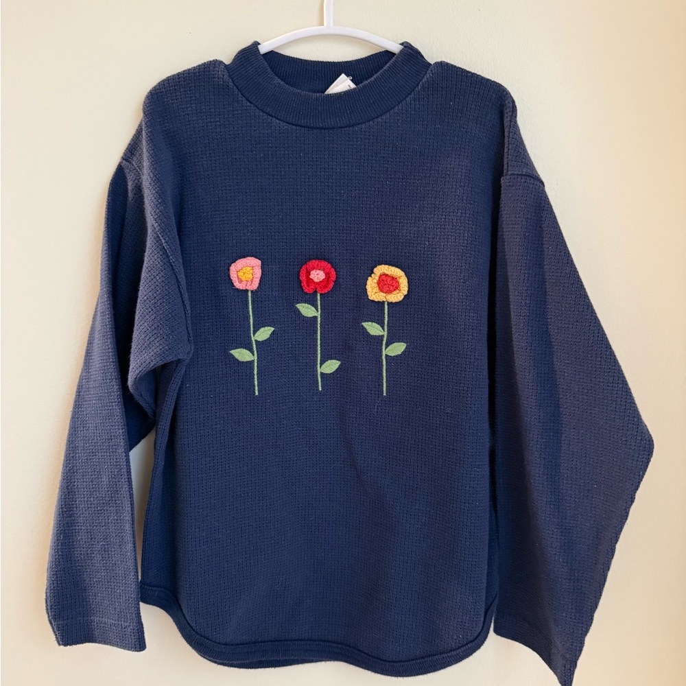 Vintage Floral Mock neck